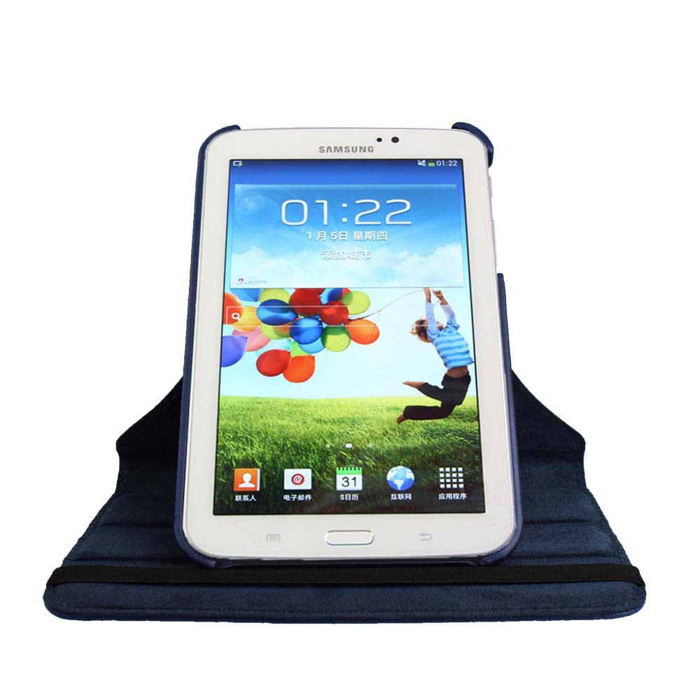 7" Rotating Folio Case Leather Shell Protective Cover for Samsung Galaxy Tab 3 SM-P3200/ T210/ T215 - Image 4