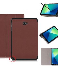 10.1" Tri-Fold Cover leather Shell Folio case for Samsung Galaxy Tab A 10.1 with S Pen ( Model SM-P580/ P585)