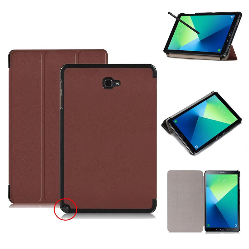 10.1" Tri-Fold Cover leather Shell Folio case for Samsung Galaxy Tab A 10.1 with S Pen ( Model SM-P580/ P585)