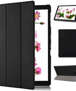 10.5" Tri-Fold Cover leather Shell Folio case for Samsung Galaxy Tab A 10.5 (Model SM-T590/ T595)