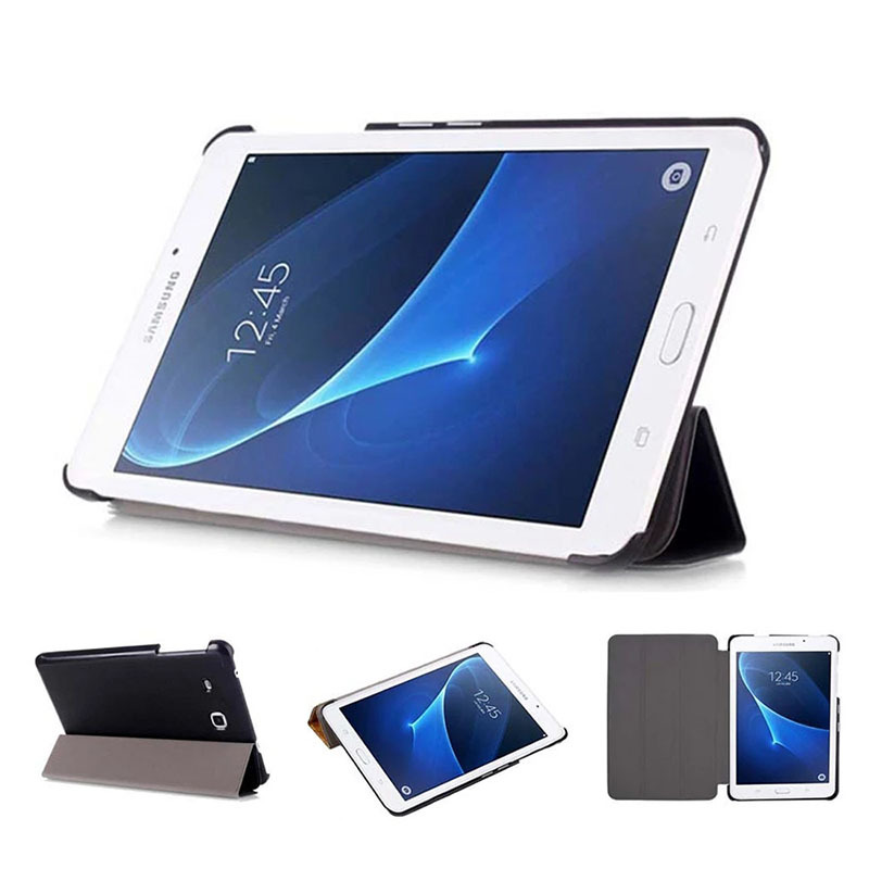 7" Tri-Fold Cover Soft leather Shell Folio case for Samsung Galaxy Tab A6 (Model SM-T280/ T285)
