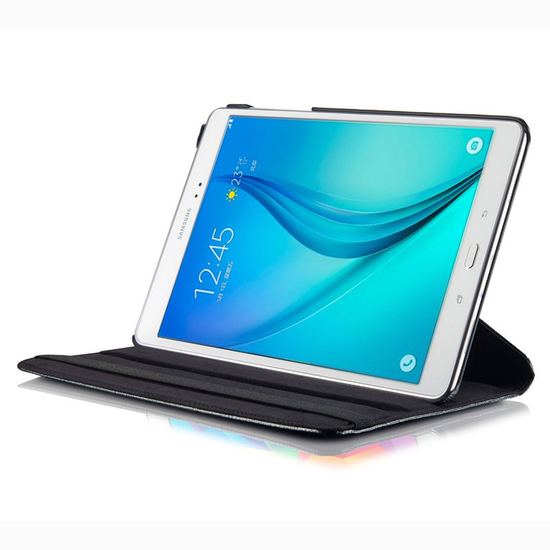 8" Rotating Folio Case Leather Shell Protective Cover for Samsung Galaxy Tab A 8.0 (Model T350/ T355C/ P350)