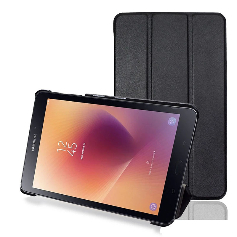 8" Tri-Fold Cover leather Shell Folio case for 2017 Samsung Galaxy Tab A 8.0 (Model SM-T380/ T385)