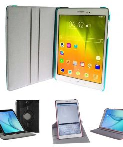 9.7" Rotating Folio Case Leather Shell Protective Cover for Samsung Galaxy Tab A (Model T550/ T555/ P550/ P555)