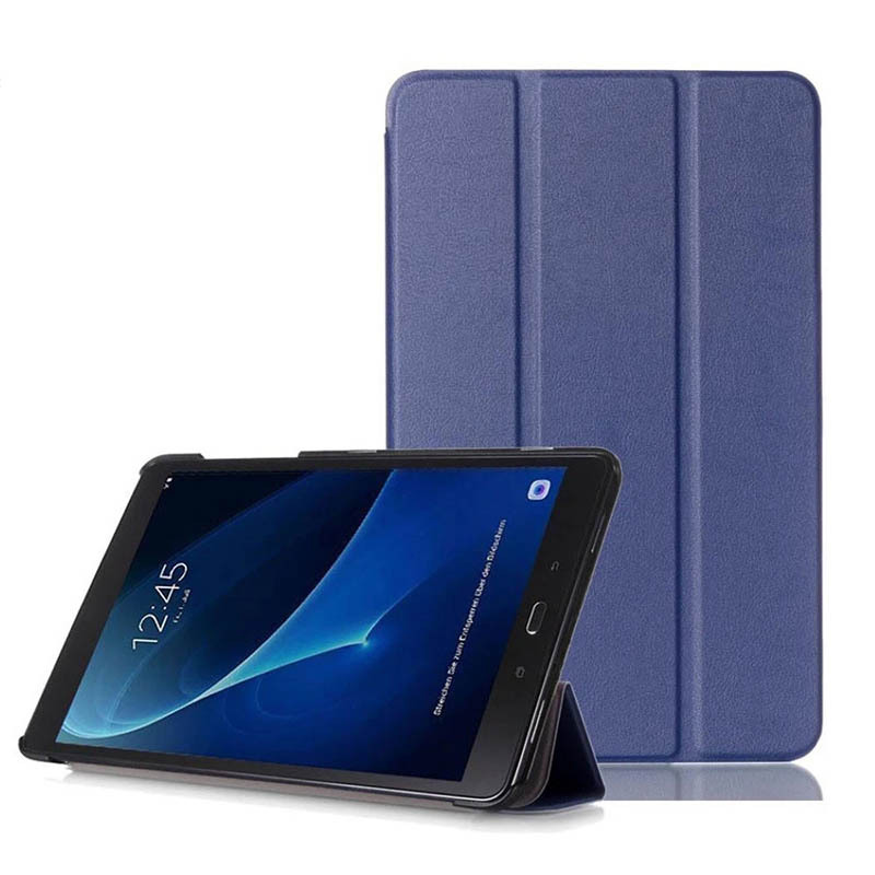 10.1" Tri-Fold Cover Soft leather Shell Folio case for Samsung Galaxy Tab A6 (Model SM-T580/ T585/ T587)