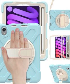 8.7" Drop-proof Stand Case Tablet Protective Cover Hand Strap Shell for Samsung Galaxy Tab A7 Lite 8.7 (SM-T220/ T225)