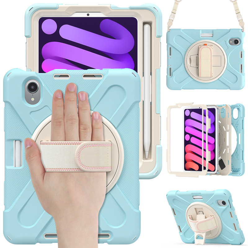 8.7" Drop-proof Stand Case Tablet Protective Cover Hand Strap Shell for Samsung Galaxy Tab A7 Lite 8.7 (SM-T220/ T225)