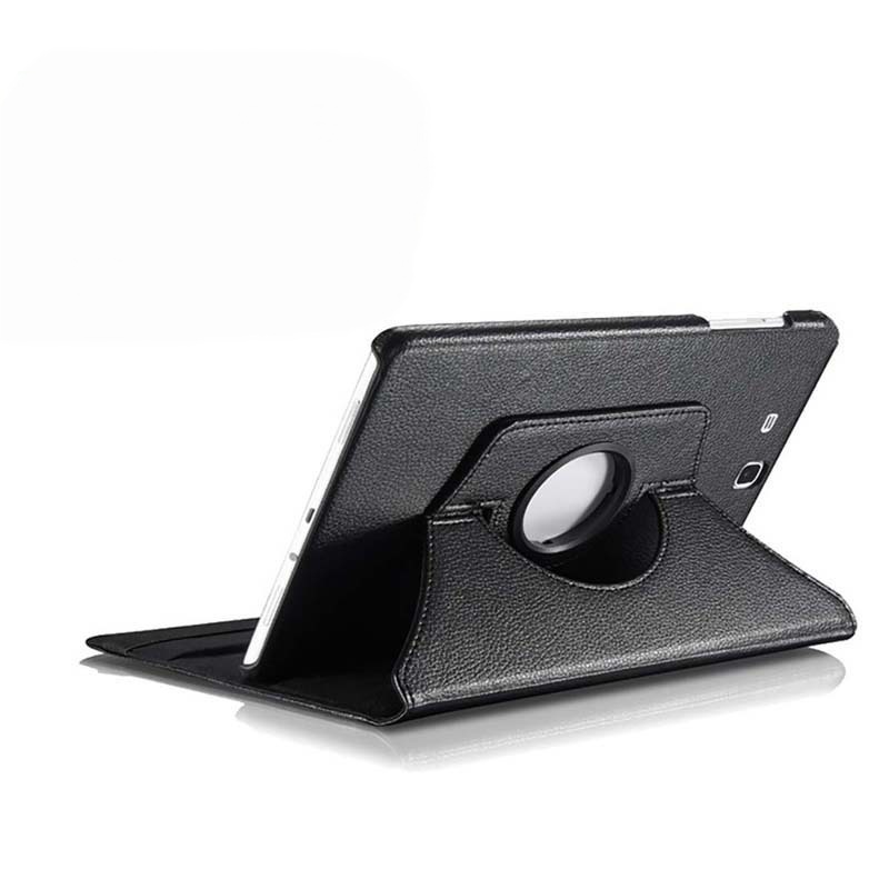 360° Rotating Pebbled Leather Case Folio Shell Protective Cover for Samsung Galaxy Tab E 9.6'' (SM-T565/ T567) - Image 5