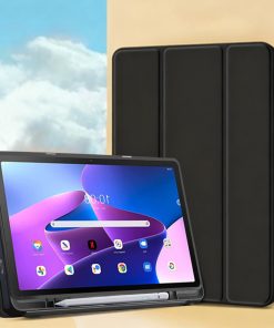 10.6" Premium Soft Case with Pen Slot Slim Shockproof Leather Cover for 2022 Lenovo Tab M10 Plus 3rd (TB125FU/128FU/128XU)
