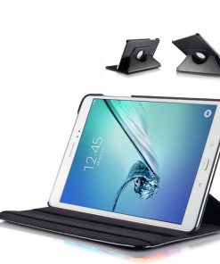 8" Rotating Folio Case Leather Shell Protective Cover for Samsung Galaxy Tab S2 8.0 (T710/ T715/ T713/ T719)