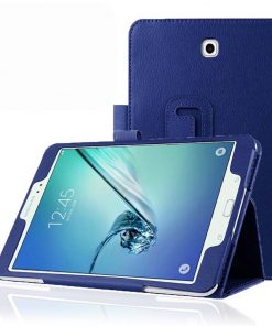8" Two-Fold Folio Stand Case Back Clip Shell Protective Cover for Samsung Galaxy Tab S2 8.0 (T710/ T713/ T715/ T719)
