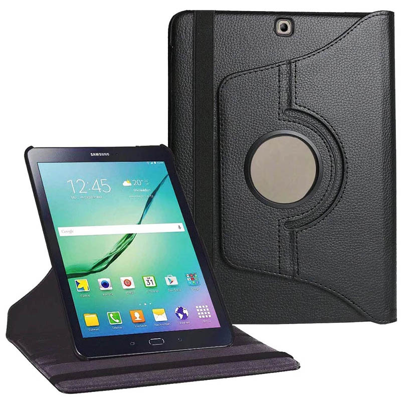 9.7" Rotating Folio Case Leather Shell Protective Cover for Samsung Galaxy Tab S2 9.7 (SM-T810/ T815)