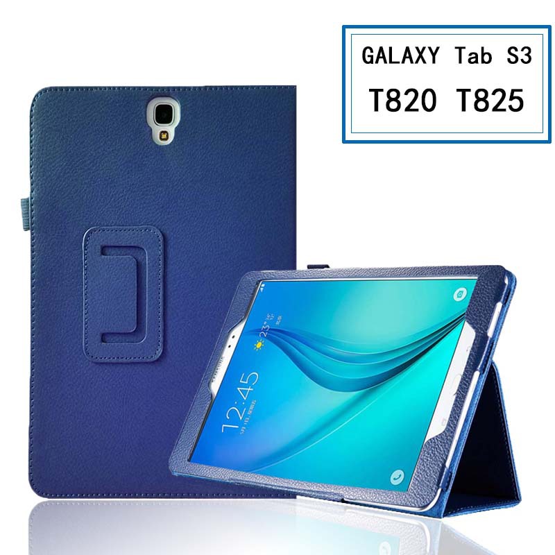 9.7" Two-Fold Folio Stand Case Back Clip Shell Protective Cover for Samsung Galaxy Tab S3 9.7 (SM-T820/ T825)