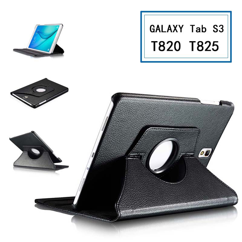 9.7" Rotating Folio Case Leather Shell Protective Cover for Samsung Galaxy Tab S3 9.7 (SM-T820/ T825)