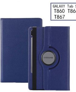 10.5" Rotating Folio Case Leather Shell Protective Cover for 2023 Samsung Galaxy Tab S6 10.5 (SM-T860/ T865/ T867)