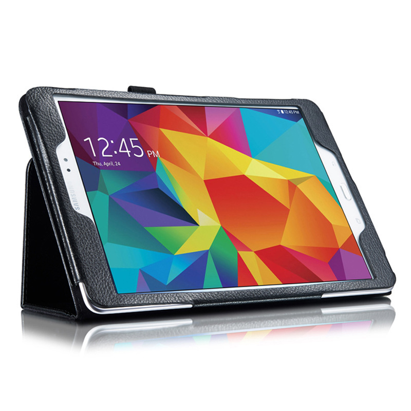 9.7" Foldable Stand Case Leather Shell Drop-Proof Protective Cover for Samsung Galaxy Tab A (Model SM-T550/ T555/ P550/ P555)