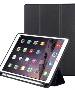 10.2" Tri-Fold Cover Soft TPU leather Shell folio case with pen holder for Apple iPad 7 (2019 released)