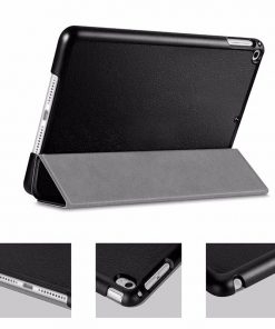 7.9" Leather Tablet Case Tri-fold stand Shell Protective Cover for Apple iPad Mini 5 (Model A2133/ A2126/ A2124/ A2125 )
