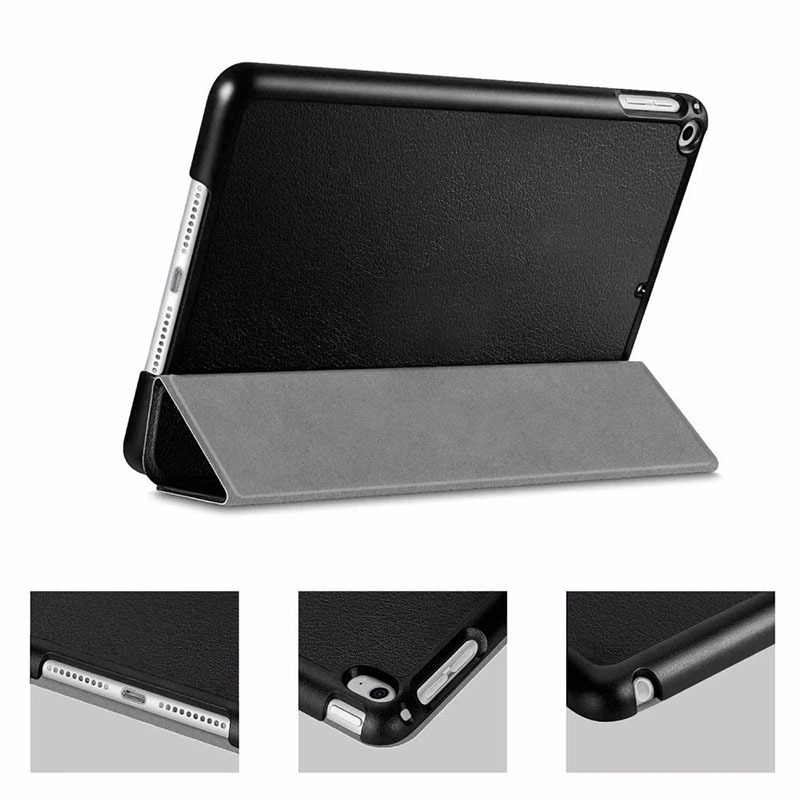 7.9" Leather Tablet Case Tri-fold stand Shell Protective Cover for Apple iPad Mini 5 (Model A2133/ A2126/ A2124/ A2125 )