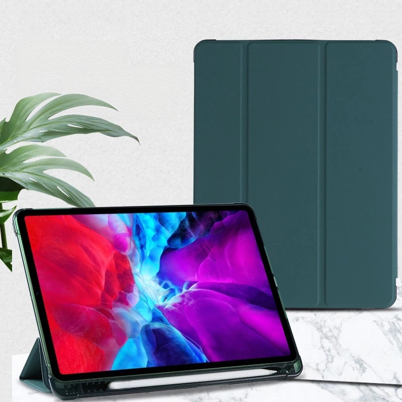 10.5" Tri-Fold Case Soft TPU leather Shell folio Cover with pen holder for Apple iPad Pro (Model A1701 A1709 A1852)