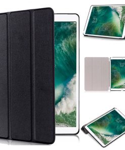 10.5" Tri-Fold Stand Case Leather Shell Drop-Proof Protective Cover for 2017 Apple iPad Pro (Model A1852/A1701/A1709)
