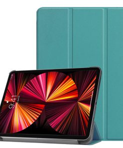 12.9" Tri-Fold Cover Soft leather Shell Folio case for Apple iPad pro (2021 released)