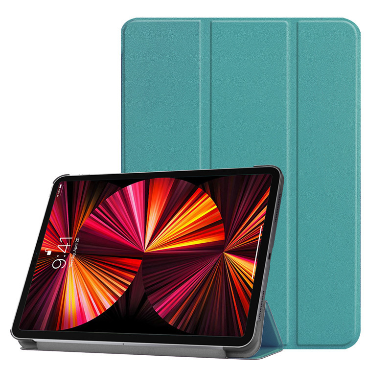 12.9" Tri-Fold Cover Soft leather Shell Folio case for Apple iPad pro (2021 released)