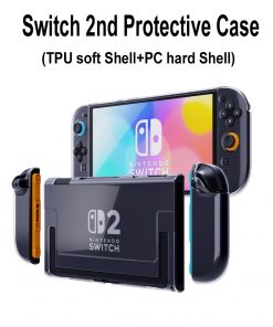 NS2 Crystal Clear TPU Soft Case Full Cover for Nintendo Switch 2 Console & Controllers
